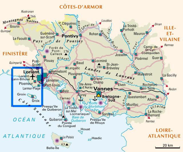carte du Morbihan